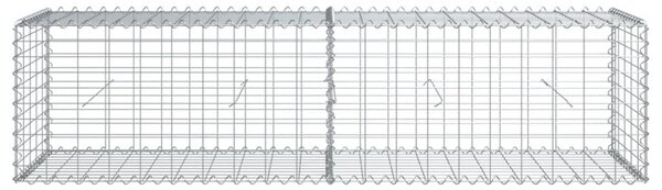 Horganyzott vas gabion kosár fedéllel 200 x 50 x 50 cm