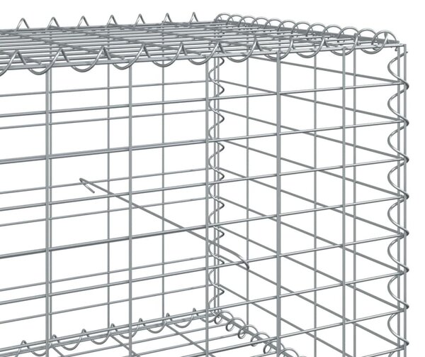 Horganyzott vas gabion kosár fedéllel 300 x 50 x 50 cm
