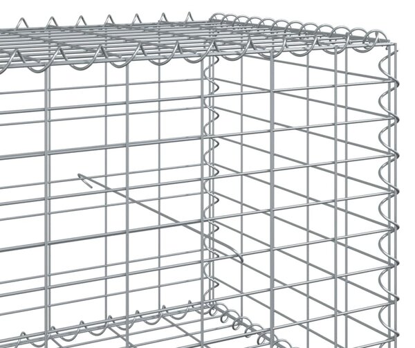 Horganyzott vas gabion kosár fedéllel 500 x 50 x 50 cm