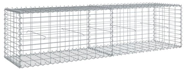 Horganyzott vas gabion kosár fedéllel 200 x 50 x 50 cm