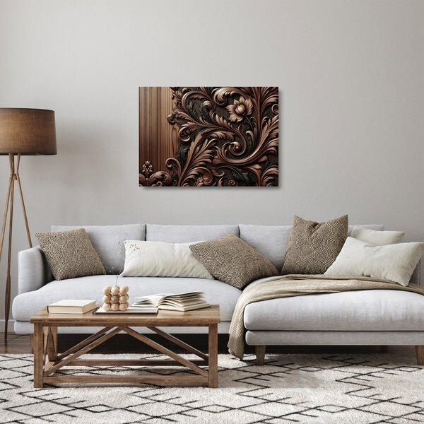 Üveg kép - Faminta minta (70x50 cm)