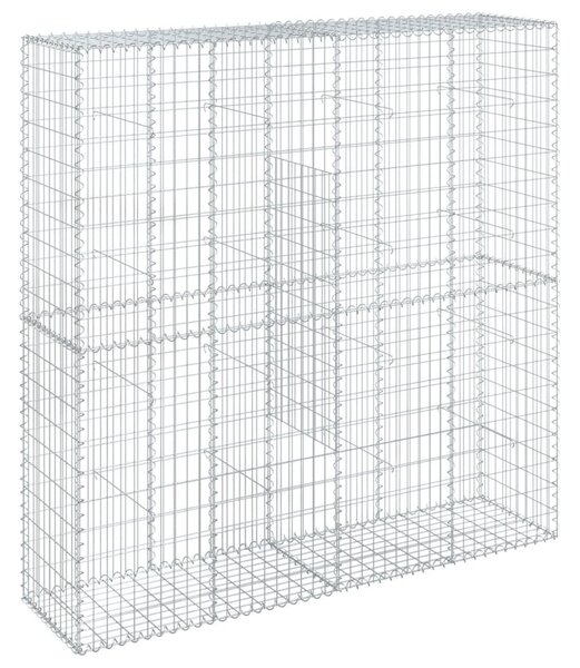 Horganyzott vas gabion kosár fedéllel 200 x 50 x 200 cm