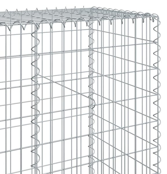 Horganyzott vas gabion kosár fedéllel 200 x 50 x 200 cm
