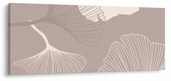 Kép - Bézs színű levelek N⁰1 (120x50 cm)