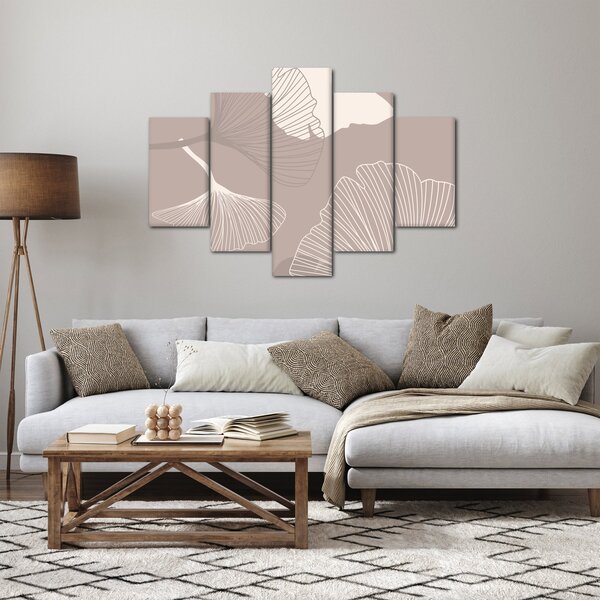 Kép - Bézs színű levelek N⁰1 (150x105 cm)