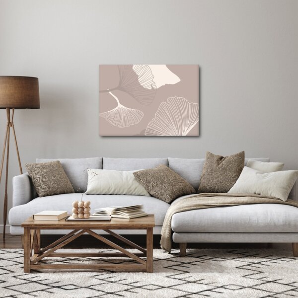 Kép - Bézs színű levelek N⁰1 (70x50 cm)