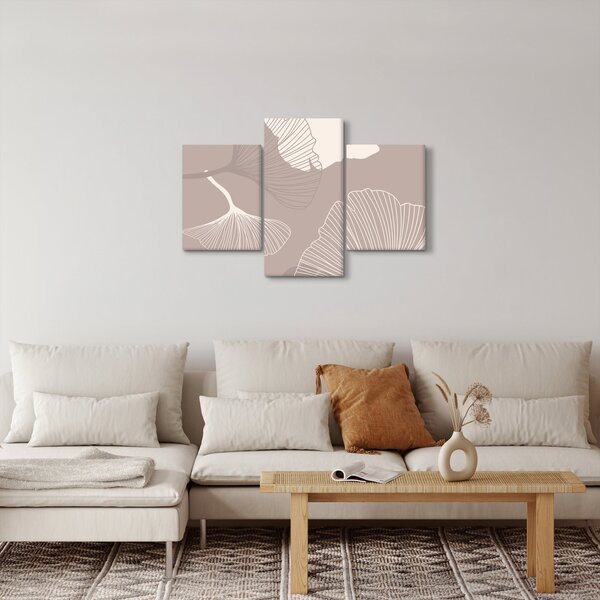 Kép - Bézs színű levelek N⁰1 (90x60 cm)