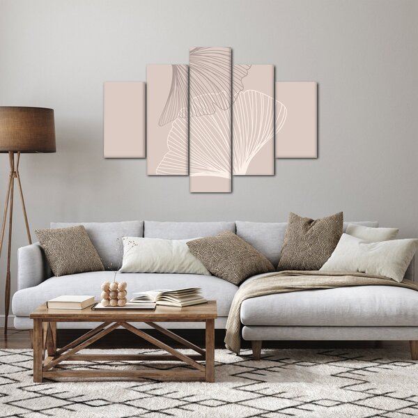 Kép - Bézs színű levelek N⁰2 (150x105 cm)