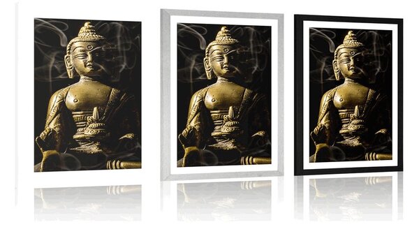 Poszter paszportuval Buddha szobor