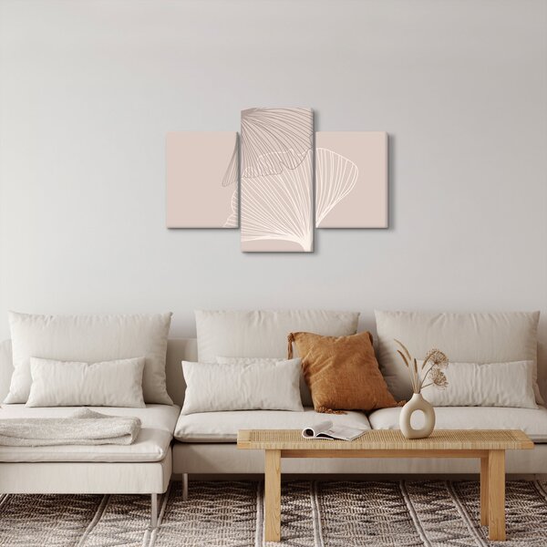 Kép - Bézs színű levelek N⁰2 (90x60 cm)