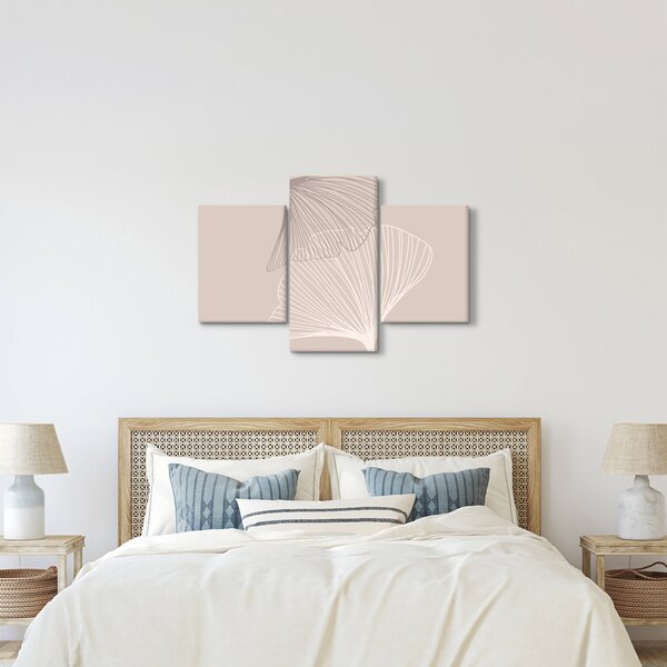 Kép - Bézs színű levelek N⁰2 (90x60 cm)