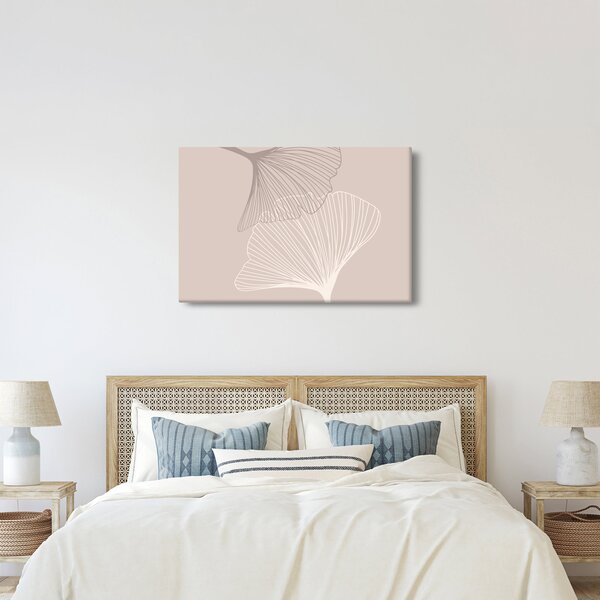 Kép - Bézs színű levelek N⁰2 (90x60 cm)