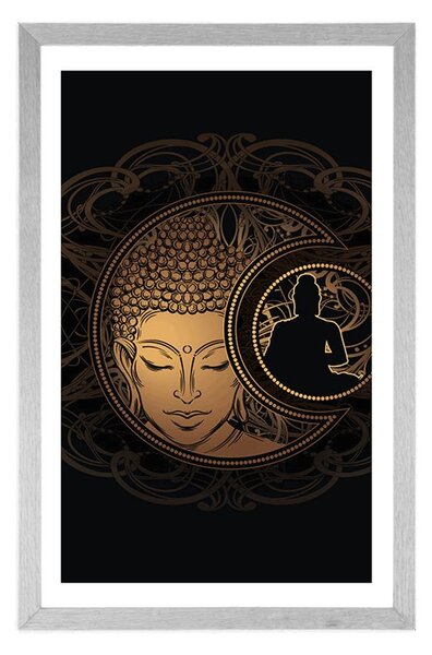 Poszter paszportuval harmonikus Buddha