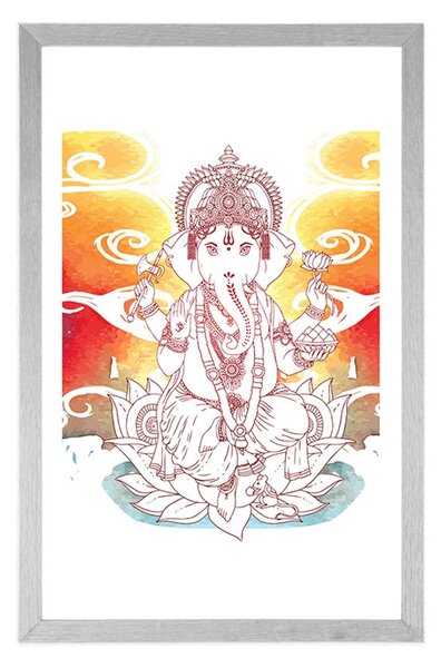 Poszter paszportuval Hindu Ganesha