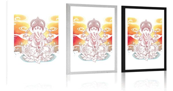 Poszter paszportuval Hindu Ganesha