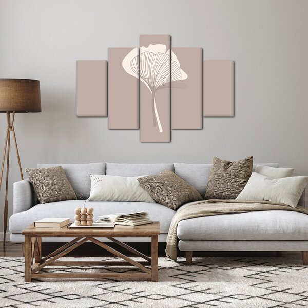 Kép - Bézs színű levelek N⁰3 (150x105 cm)