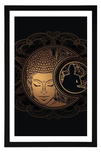 Poszter paszportuval harmonikus Buddha