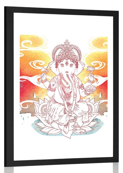 Poszter paszportuval Hindu Ganesha
