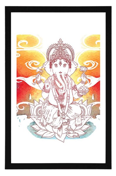 Poszter paszportuval Hindu Ganesha
