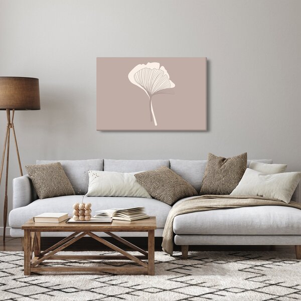 Kép - Bézs színű levelek N⁰3 (90x60 cm)