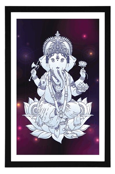 Poszter paszportuval buddhista Ganesha