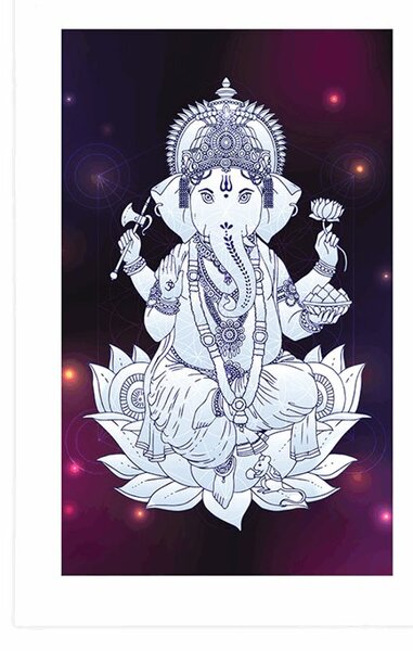 Poszter paszportuval buddhista Ganesha