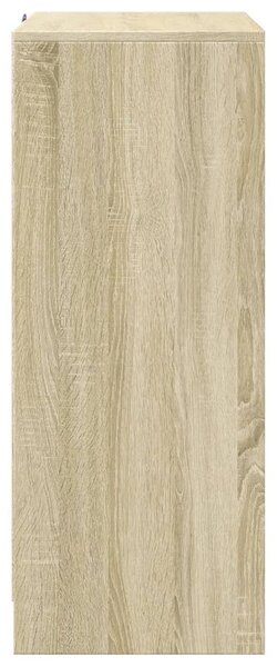 Sonoma tölgy szerelt fa tálalószekrény LED-del 77 x 34 x 85 cm