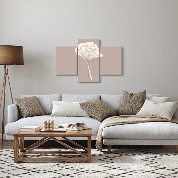 Kép - Bézs színű levelek N⁰3 (90x60 cm)