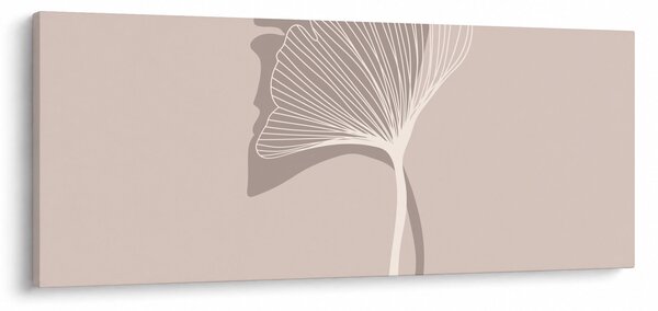 Kép - Bézs színű levelek N⁰4 (120x50 cm)