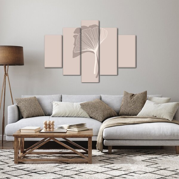 Kép - Bézs színű levelek N⁰4 (150x105 cm)