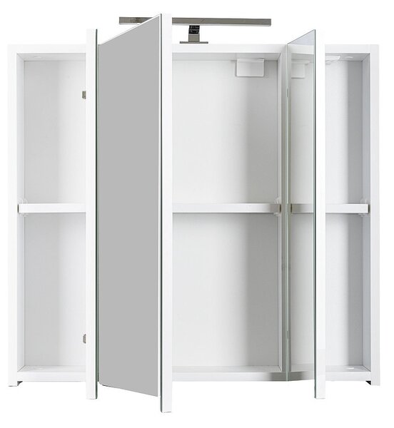 Piramida AKVA Tükrös fürdőszobai szekrény - LED világítással - 75 x 69 x 15 cm