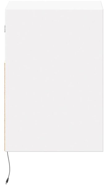 Fehér falra szerelhető TV-szekrény LED-lámpákkal 41x31x45 cm