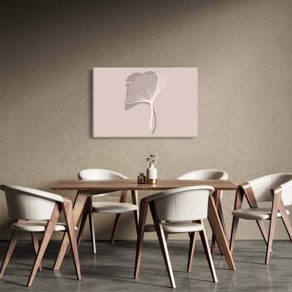 Kép - Bézs színű levelek N⁰4 (90x60 cm)