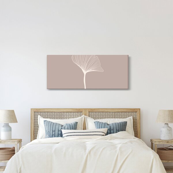 Kép - Bézs színű levelek N⁰5 (120x50 cm)