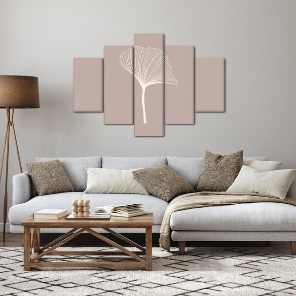 Kép - Bézs színű levelek N⁰5 (150x105 cm)