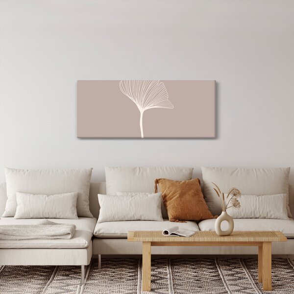 Kép - Bézs színű levelek N⁰5 (120x50 cm)