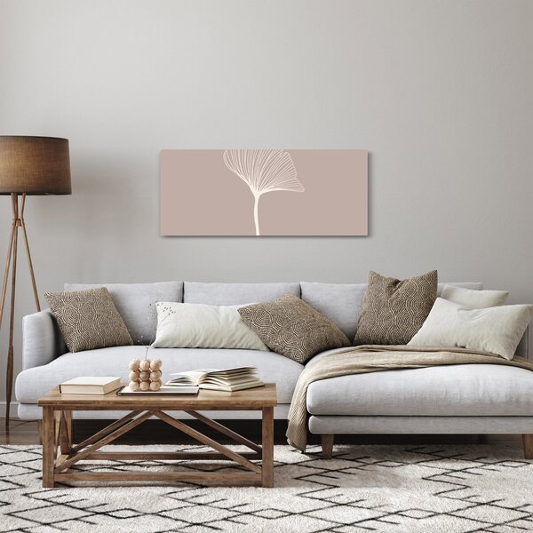 Kép - Bézs színű levelek N⁰5 (120x50 cm)