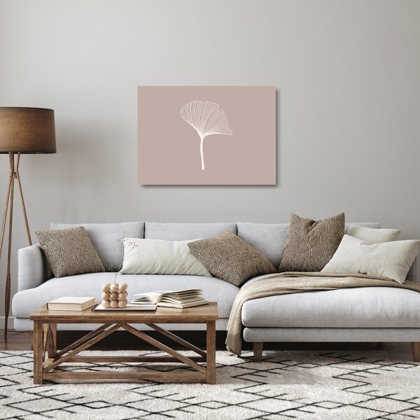 Üveg kép - Bézs színű levelek N⁰5 (70x50 cm)