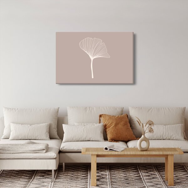 Kép - Bézs színű levelek N⁰5 (90x60 cm)