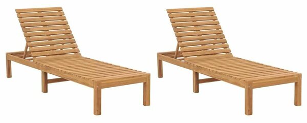 VidaXL Teakfa Napozóágy - Állítható Háttámlával - 200cm