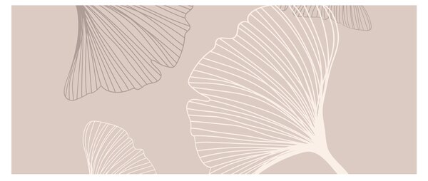 Kép - Bézs színű levelek N⁰6 (120x50 cm)