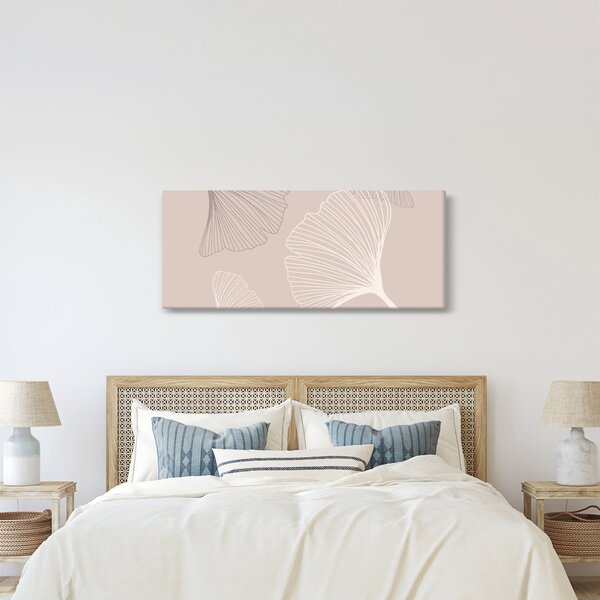 Kép - Bézs színű levelek N⁰6 (120x50 cm)