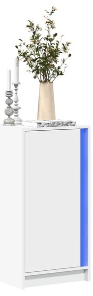 Fehér szerelt fa tálalószekrény LED-del 42,5 x 34 x 85 cm