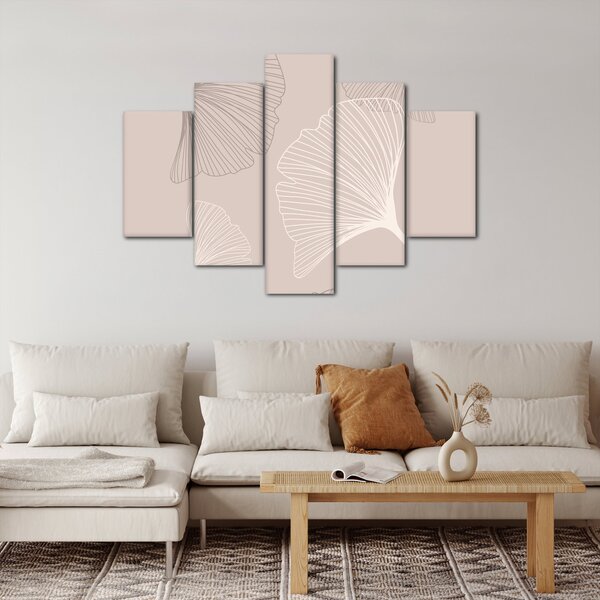 Kép - Bézs színű levelek N⁰6 (150x105 cm)