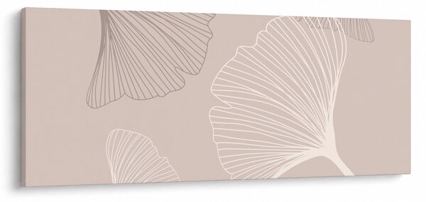 Kép - Bézs színű levelek N⁰6 (120x50 cm)
