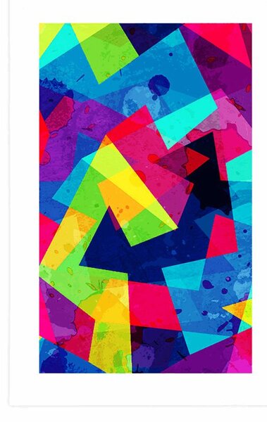 Poszter paszportuval geometrikus minta grunge hatással