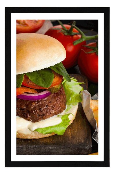 Poszter paszportuval amerikai hamburger