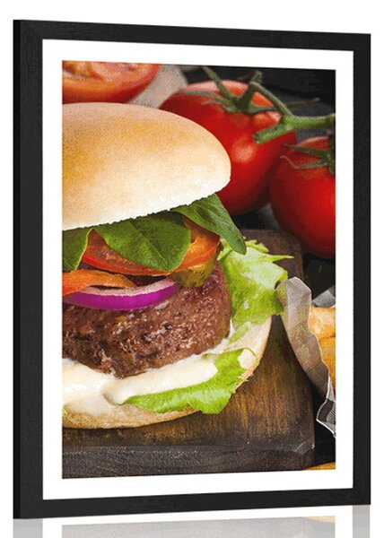 Poszter paszportuval amerikai hamburger