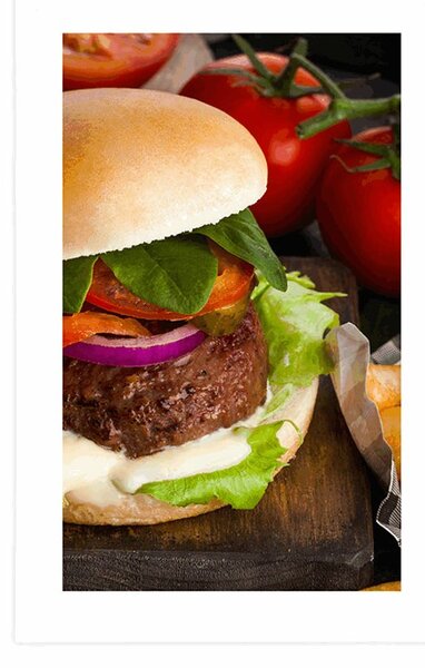 Poszter paszportuval amerikai hamburger