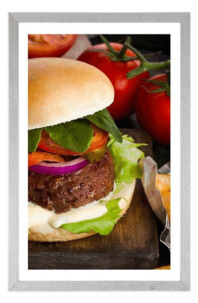 Poszter paszportuval amerikai hamburger